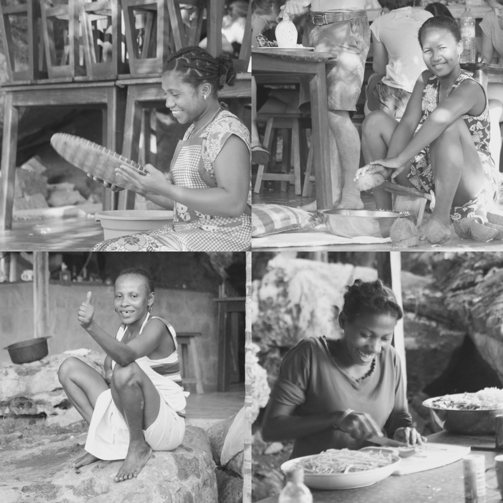 Madagascar Volunteer - cooking coconut rice